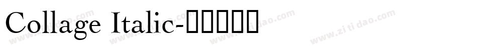 Collage Italic字体转换